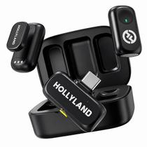 Microfone Hollyland Lark A1 Combo Duo Usbc e Lightning cor Preto