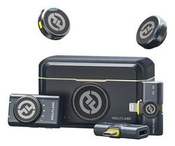 Microfone Hollyland Lark M2 Duo Combo Duplo Para 2 Pessoas Cor Preto