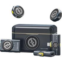 Microfone Hollyland Lark M2 Duo Combo Duplo Para 2 Pessoas USB-C, Lightning e Camera preto Microfone Hollyland Lark M2 Duo Combo Duplo Para 2 Pessoas USB-C, Lightning e Camera preto