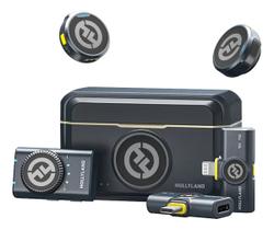 Microfone Hollyland Lark M2 Duo Combo Duplo Para 2 Pessoas USBC, Lightning Lapela Influencer Vlog