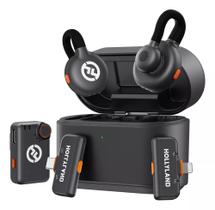 Microfone Hollyland Lark M2s Ultimate Combo Sem Fio Preto