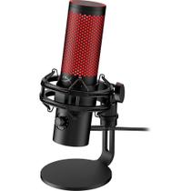 Microfone HyperX QuadCast 2, Compatível com PC, Mac e Consoles, Cardioide, Led Vermelho, Preto - 872V1AA