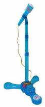 Microfone Infantil Azul C/ Pedestal E Som - Fenix Brinquedos - Fênix