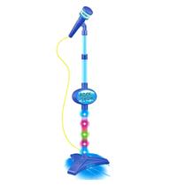 Microfone Infantil Azul C/ Som Luz E Entrada Mp3 - Dm Toys