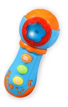 Microfone Infantil Bebê Musical Com Luz Azul - Kitstar Microfone Infantil Bebê Musical Com Luz Azul - Kitstar