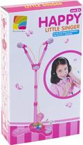 Microfone Infantil Brinquedo Karaoke Com Pedestal Som Luz