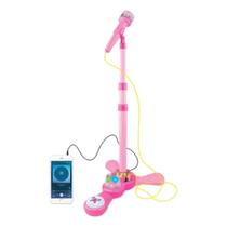 Microfone infantil com pedestal luz musical bw139rs rosa kids Microfone infantil com pedestal luz musical bw139rs rosa kids