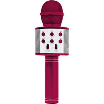 Microfone Infantil Muda Voz Grava C/ Efeitos Som Karaokê Rosa