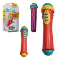 Microfone Infantil Musical Luz Som Brinquedo Educativo Pilha Microfone Infantil Musical Luz Som Brinquedo Educativo Pilha