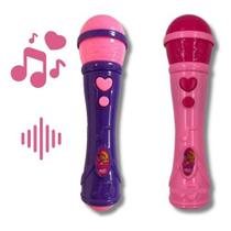 Microfone Infantil nas cores Rosa com Lilás