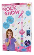 Microfone Infantil Pedestal Rock Show Meninas Toca Mp3