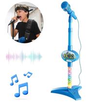 Microfone Infantil Pedestal Som E Luz Conecta Celular Microfone Infantil Pedestal Som E Luz Conecta Celular