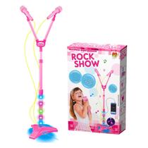 Microfone Infantil Rosa C/ Som E Entrada Mp3 - Dm Toys