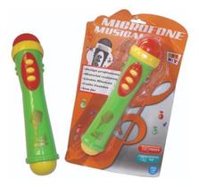 Microfone Infantil Sai A Voz E Musical Brinquedo Cantor Rock - Toy Mix