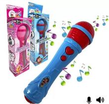Microfone Infantil Sai Voz de verdade Toca Musica Brinquedo - Microfone Musical.