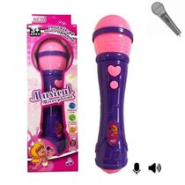 Microfone Infantil Sai Voz De Verdade Toca Musica Brinquedo + pilhas Microfone Infantil Sai Voz De Verdade Toca Musica Brinquedo + pilhas