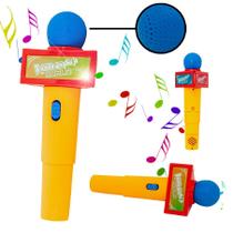 Microfone Infantil Sai Voz Toca Musica Brinquedo Musical Microfone Infantil Sai Voz Toca Musica Brinquedo Musical