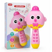Microfone Infantil sem fio Musical Karaokê Bluetooth Rosa Microfone Infantil sem fio Musical Karaokê Bluetooth Rosa