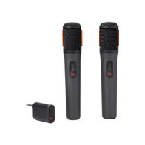 Microfone JBL Duplo S/ Fio Wireless JBL Micbr2 Karaokê Party