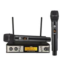 Microfone Kadosh Duplo Sem Fio Uhf Display Digital K402m Cor