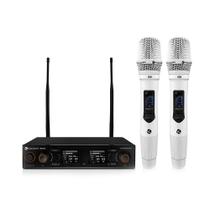 Microfone Kadosh K-502M Branco Duplo Sem Fio Recarregável Profissional - K502M Microfone Kadosh K-502M Branco Duplo Sem Fio Recarregável Profissional - K502M