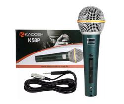 Microfone kadosh k 58p c/ chave liga/desliga
