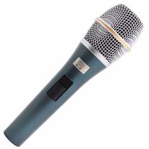 Microfone Kadosh K-98 Dinâmico Unidirecional XLR Com Capa e Cachimbo Cinza