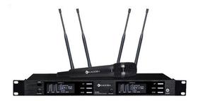 Microfone Kadosh K1202m Sem Fio Uhf Dig Duplo Mão Multi Freq