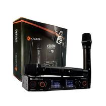 Microfone Kadosh K502m Sem Fio Duplo De Mão Preto Microfone Kadosh K502m Sem Fio Duplo De Mão Preto