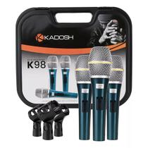 Microfone kadosh k98 kit c/ 3 pecas
