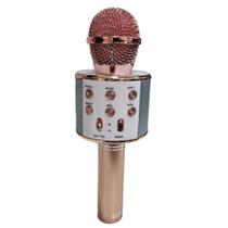 Microfone Karaokê Bluethooth B-Max Rosa Dourado - SP BM-241