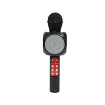 Microfone Karaokê Bluetooth Caixa De Som Grava Muda Voz LED