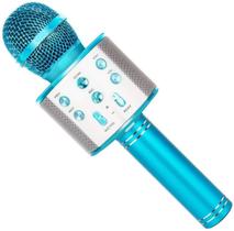 Microfone Karaokê Bluetooth Reporter Grava Muda Voz