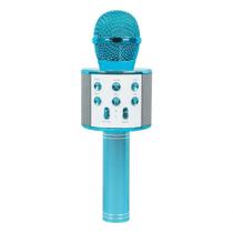 Microfone Karaoke Bluetooth Sem Fio Recarregável - Azul Microfone Karaoke Bluetooth Sem Fio Recarregável - Azul