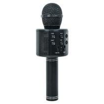 Microfone Karaoke Bluetooth Sem Fio Recarregável - Preto