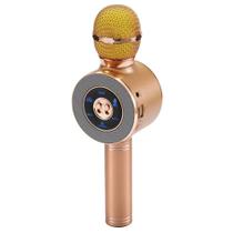 Microfone Karaokê Bluetooth Som Embutido Usb - Tomate