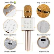 Microfone Karaoke Bluetooth The Voice com Mixer 6W Rosa Yeet