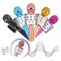 Microfone Karaoke Bluetooth USB LED: Som de Alta Definição em suas Mãos