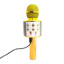 Microfone Karaokê Bluetooth Wireless Portátil Efeito De Voz