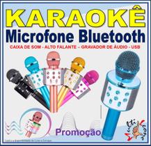 Microfone Karaokê com Caixa de Som Acoplada e efeitos de voz - Kapbom