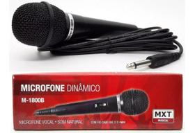 Microfone Karaoke Com Fio 3 metros Mxt - Mod M1800B