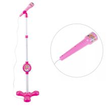Microfone Karaoke com Pedestal Use no Celular Cantar Criança Musica Menina