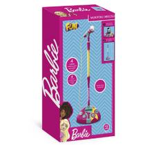 Microfone Karaoke Fabuloso Da Barbie com pé ajustável - Fun