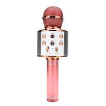 Microfone Karaoke S/ Fio Bluetooh Infantil Minimen Rose Gold