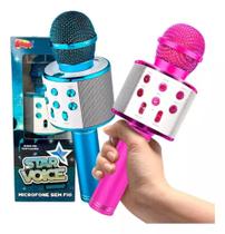 Microfone Karaokê S/ Fio Bluetooth Portátil Recarregável USB - Zoop Toys