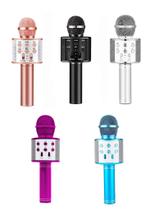 Microfone Karaokê S/ Fio Bluetooth Portátil Recarregável USB