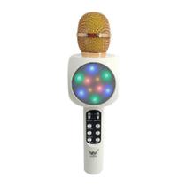 Microfone Karaoke S Fio Bluetooth Speaker Usb Branco A-915 - Altomex