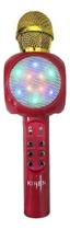 Microfone Karaoke S Fio Bluetooth Speaker Usb Vermelho