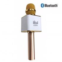 Microfone Karaoke Voice Bluetooth Dourado 6W Mk100 Oex Microfone Karaoke Voice Bluetooth Dourado 6W Mk100 Oex