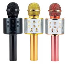 Microfone Karaokê Youtuber Bluetooth Efeito Voz Modo Gravação